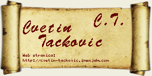 Cvetin Tacković vizit kartica